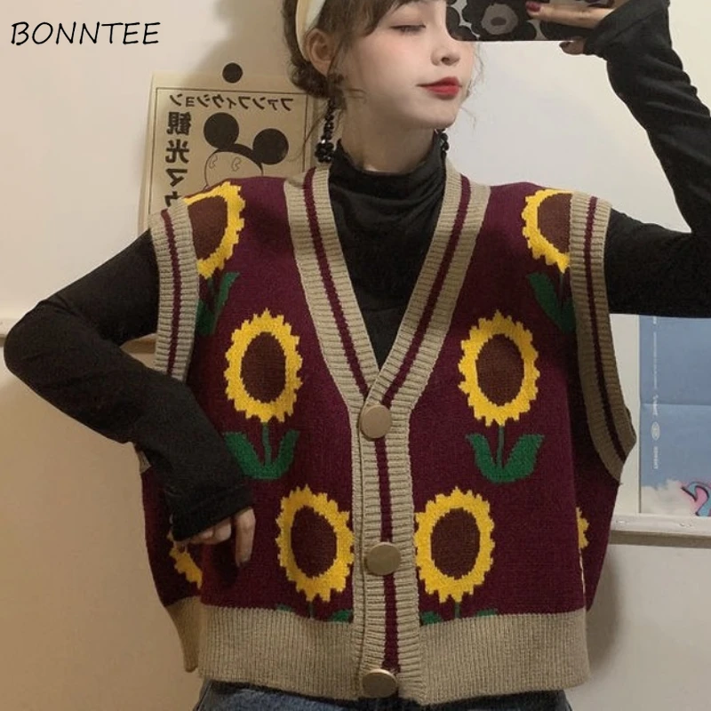 Sweater Vests Women Design Floral Prevalent Panelled Aesthetic Vintage Autumn Cozy All-match Teenagers Single Breasted Feminino
Sweater Vests Women Design Floral Prevalent Panelled Aesthetic Vintage Autumn Cozy All-match Teenagers Single Breasted Feminino