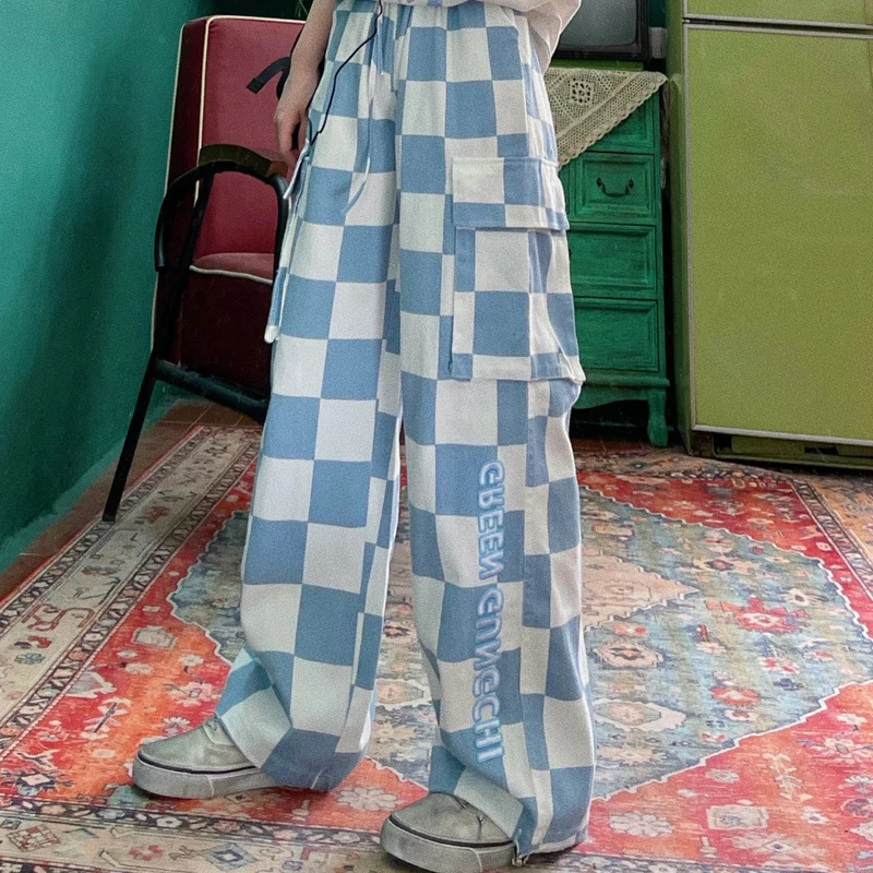 HOUZHOU Harajuku Cargo Plaid Pants Women Hiphop Y2k Oversize Baggy Checked Trousers Women Streetwear Wide Leg Korean Fashion
HOUZHOU Harajuku Cargo Plaid Pants Women Hiphop Y2k Oversize Baggy Checked Trousers Women Streetwear Wide Leg Korean Fashion