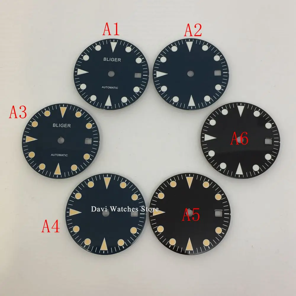 28.5mm Bliger/Sterile Watch Dial fit ETA2836/2824 DG2813/3804,Miyota 8215 821A 82Series movement watch
28.5mm Bliger/Sterile Watch Dial fit ETA2836/2824 DG2813/3804,Miyota 8215 821A 82Series movement watch