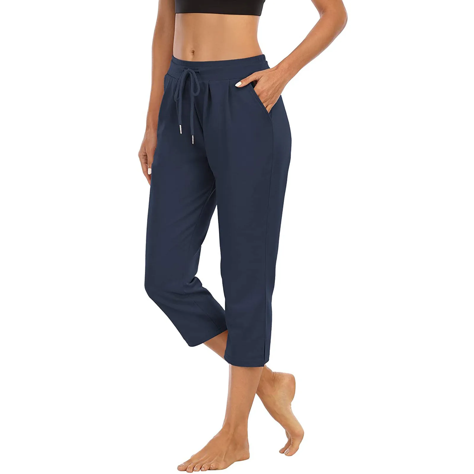 Women's Leggins Pure Color Mid Waist Summer Leggings Women Pocket Sports Fitness Wide Leg Capris Pants Legging Femme &
Women's Leggins Pure Color Mid Waist Summer Leggings Women Pocket Sports Fitness Wide Leg Capris Pants Legging Femme &