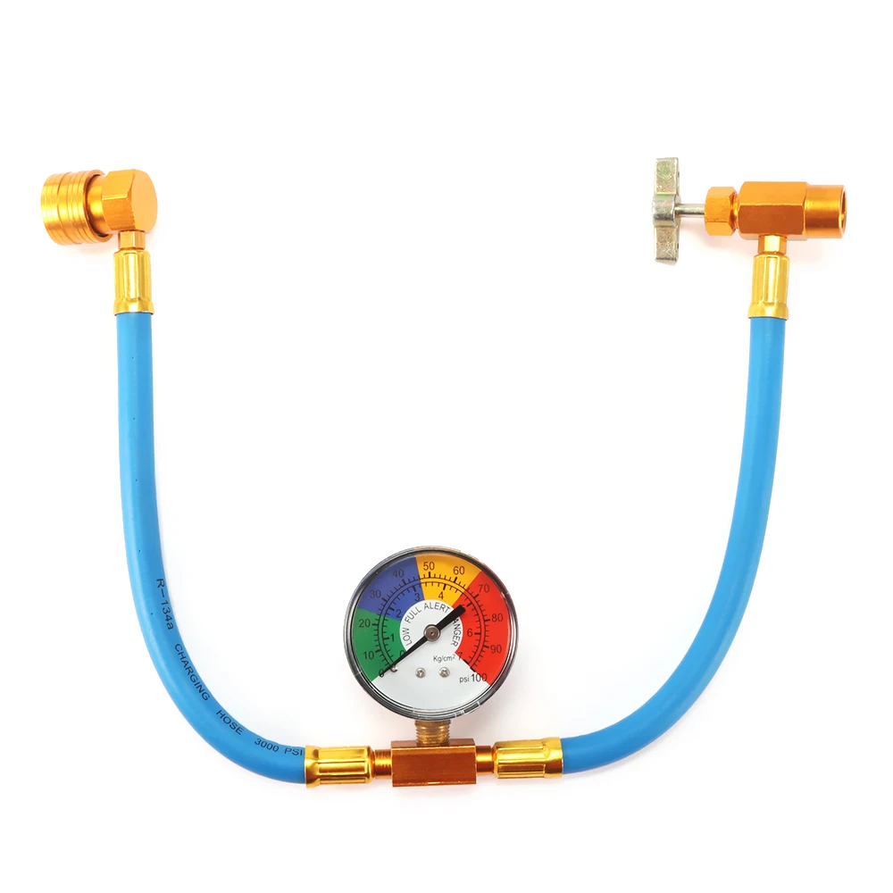 Car Air Conditioning Accessories AC R134A Refrigerant Recharge Measuring Hose With Gauge With Gauge Adapter
Car Air Conditioning Accessories AC R134A Refrigerant Recharge Measuring Hose With Gauge With Gauge Adapter