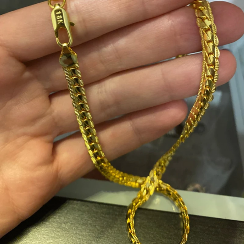 Gold Silver 2Colors 16-30 Inch Side Chain Necklace For Women Men Fashion Jewelry Festival Gifts
Gold Silver 2Colors 16-30 Inch Side Chain Necklace For Women Men Fashion Jewelry Festival Gifts