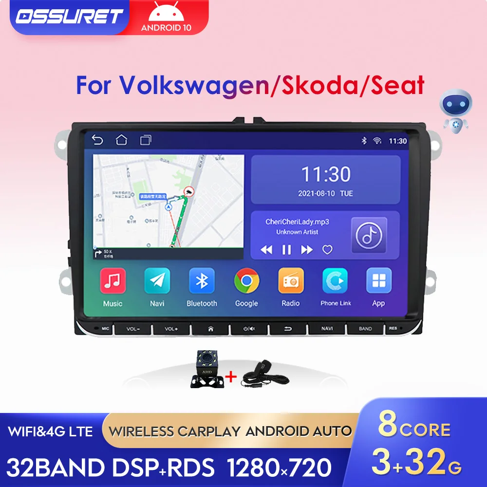 Автомобильный радиоприемник Android10 2Din для Polo Golf Passat B6 CC Tiguan TOURAN Skoda Octavia SCIROCCO CADDY Beetle GPS Navi SWC
Автомобильный радиоприемник Android10 2Din для Polo Golf Passat B6 CC Tiguan TOURAN Skoda Octavia SCIROCCO CADDY Beetle GPS Navi SWC