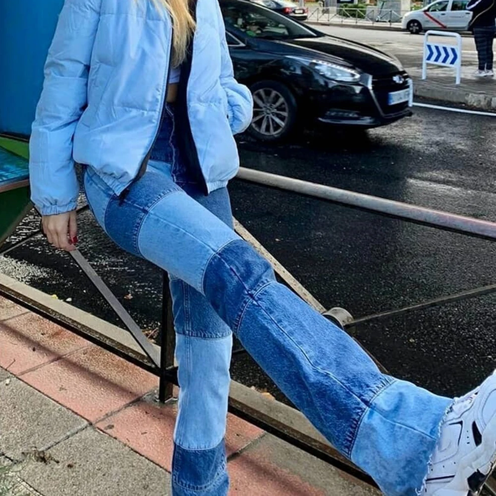 Patchwork Flare Mom Jeans Women Vintage Aesthetic Wide Leg Oversize High Waist Denim Y2K Streetwear Pants Baggy Trouser
Patchwork Flare Mom Jeans Women Vintage Aesthetic Wide Leg Oversize High Waist Denim Y2K Streetwear Pants Baggy Trouser