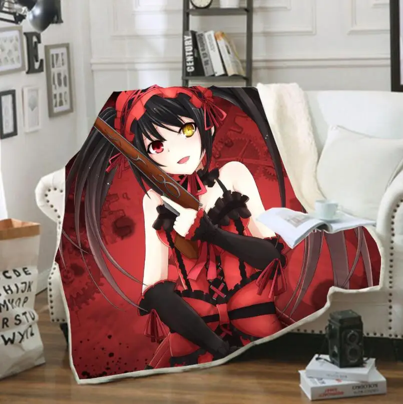 Tokisaki Kurumi Funny Character Blanket 3D Print Sherpa Blanket on Bed Home Textiles Dreamlike Style 09
Tokisaki Kurumi Funny Character Blanket 3D Print Sherpa Blanket on Bed Home Textiles Dreamlike Style 09