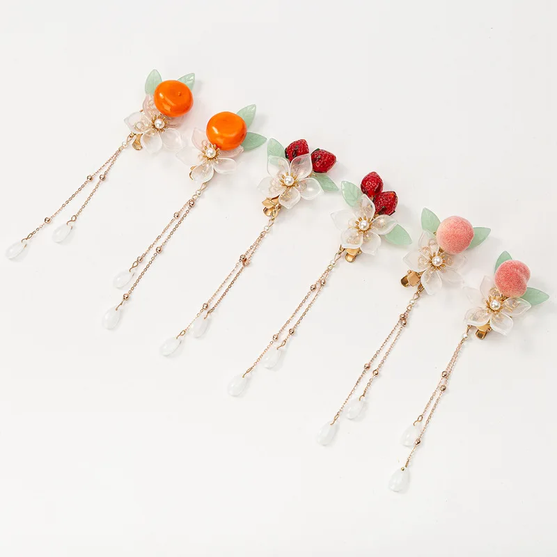 1 Pair Girls Cute Fruit Hairpins Children Lovely Crystal Flower Long Tassel Hair Clips Barrettes Gift Kids Hair Accessories Gift
1 Pair Girls Cute Fruit Hairpins Children Lovely Crystal Flower Long Tassel Hair Clips Barrettes Gift Kids Hair Accessories Gift
