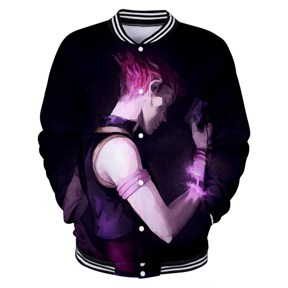 Hunter X Hunter Sweatshirt 3D Baseball Jackets Women/Men Fashion Long Sleeve Jacket Hot Sale Hisoka Casual Streetwear Clothes
Hunter X Hunter Sweatshirt 3D Baseball Jackets Women/Men Fashion Long Sleeve Jacket Hot Sale Hisoka Casual Streetwear Clothes