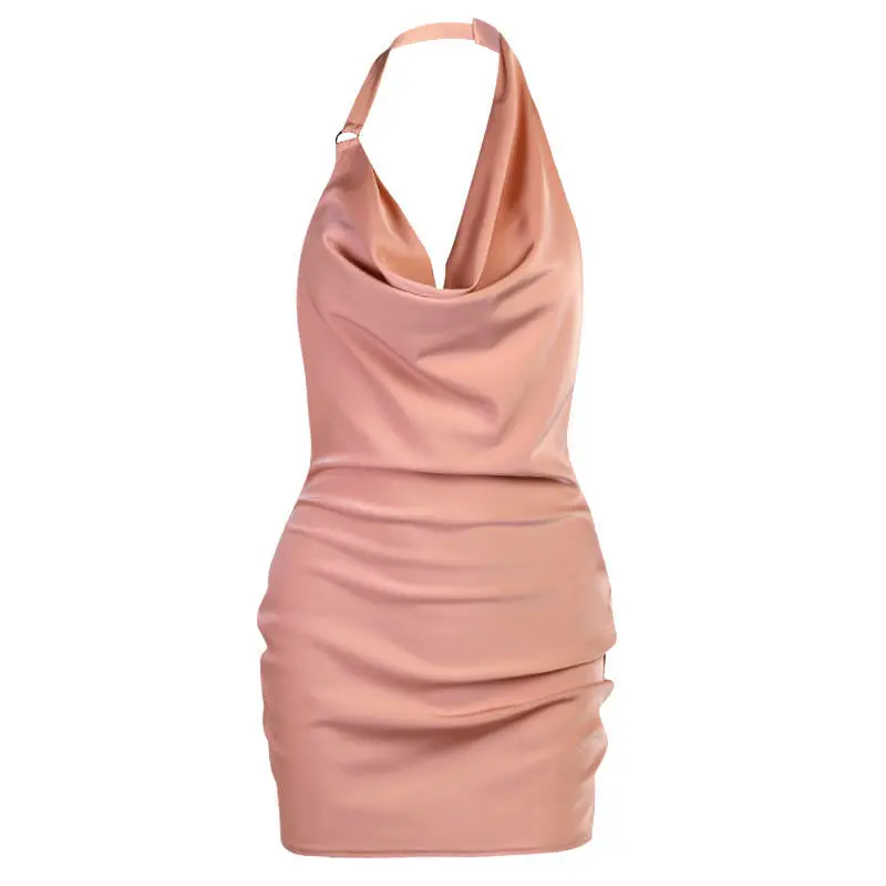 Satin High-grade Dress 2021 Women's Summer Sexy Backless Socialite Style Temperament Slim Dress
Satin High-grade Dress 2021 Women's Summer Sexy Backless Socialite Style Temperament Slim Dress