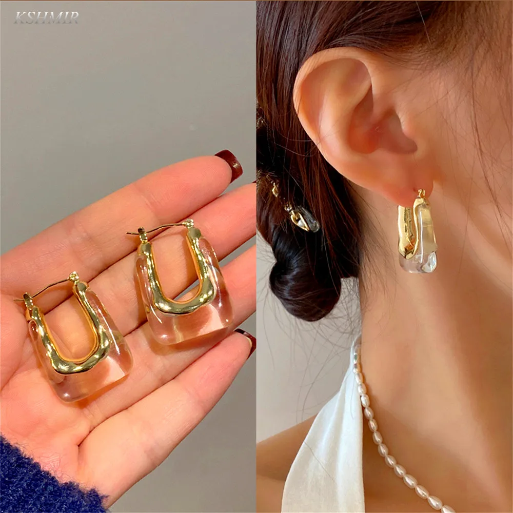 Kshmir Vintage Acrylic Metal Splice Geometric Earrings Women's Fashion Ear Buckle Earrings Jewelry Gift 2021
Kshmir Vintage Acrylic Metal Splice Geometric Earrings Women's Fashion Ear Buckle Earrings Jewelry Gift 2021