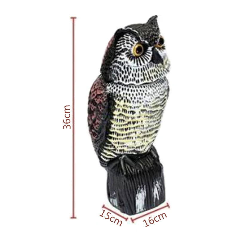 Realistic Birds Scarecrow Rotate Head Owl Decoy for Birds and Mouse Repellent Outdoor Garden Yard Pest Control Animal Repeller
Realistic Birds Scarecrow Rotate Head Owl Decoy for Birds and Mouse Repellent Outdoor Garden Yard Pest Control Animal Repeller