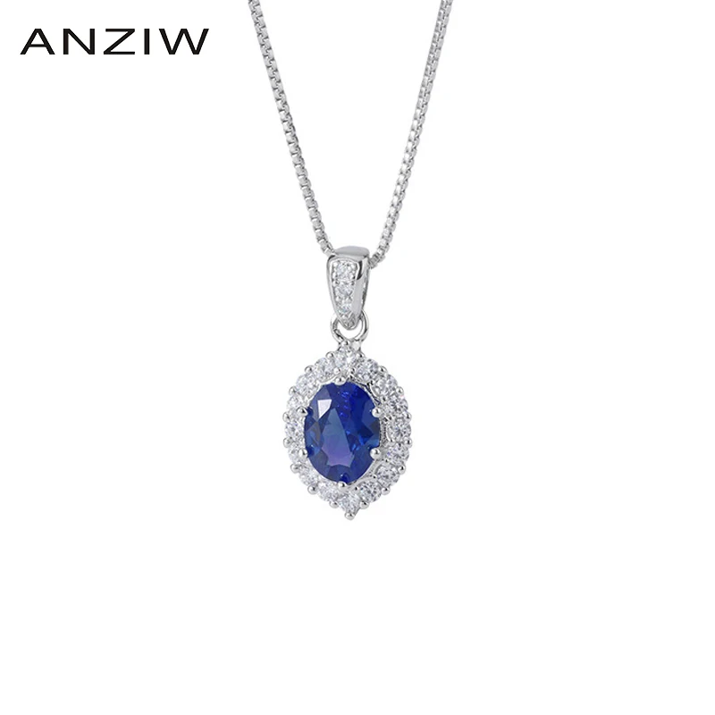 ANZIW Sterling Silver Oval Cut Lab Created Sapphire Vintage Classic Pendant Necklace for Women Jewelry Gifts
ANZIW Sterling Silver Oval Cut Lab Created Sapphire Vintage Classic Pendant Necklace for Women Jewelry Gifts