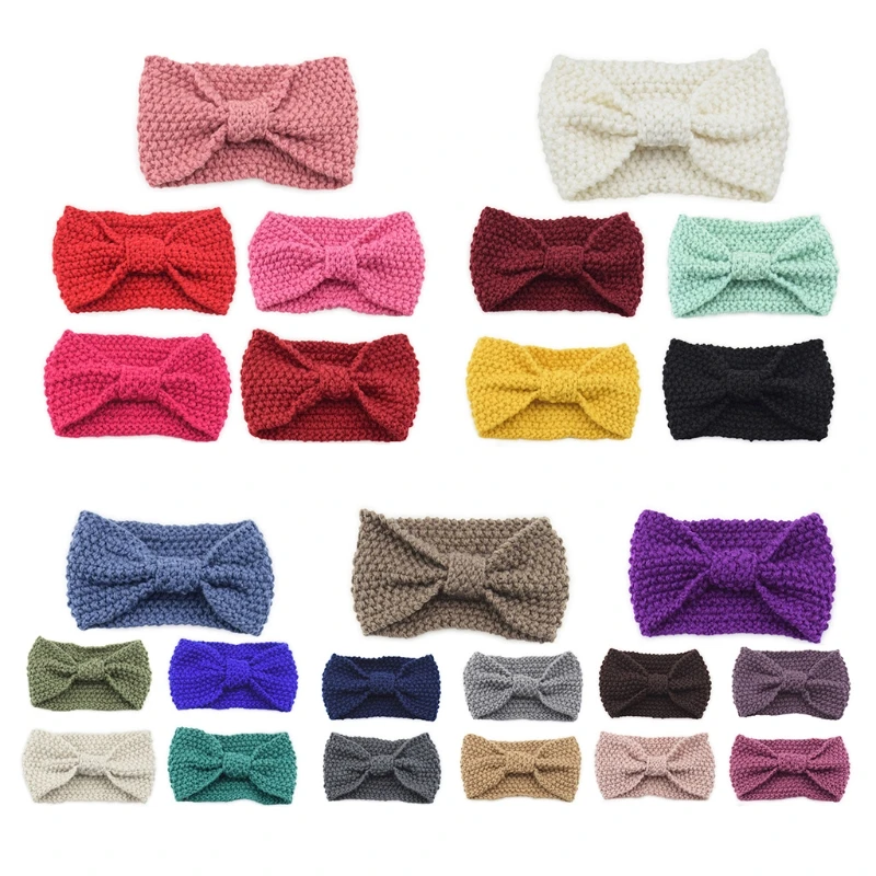 5Pcs Women Winter Crochet Knitted Headband with Ear Protection Buttons Solid Color Headwrap Bowknot Turban Ear Warmer
5Pcs Women Winter Crochet Knitted Headband with Ear Protection Buttons Solid Color Headwrap Bowknot Turban Ear Warmer