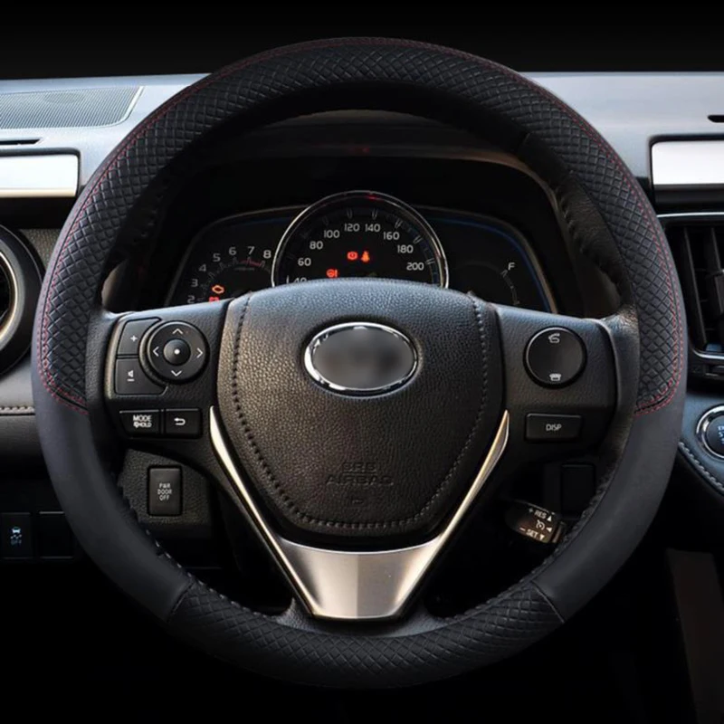 Кожаная Спортивная искусственная оплетка рулевого колеса для Toyota CHR аксессуары для автомобиля подробности интерьера автомобиля
Кожаная Спортивная искусственная оплетка рулевого колеса для Toyota CHR аксессуары для автомобиля подробности интерьера автомобиля