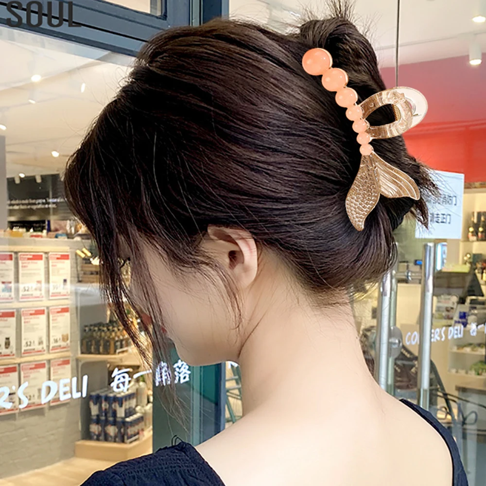 2021 New Fashion Women Girls Fish Tail Plastic Hair Claws Sweet Hair Crab Barrette Hair Clip Hairpin Hair Accessories
2021 New Fashion Women Girls Fish Tail Plastic Hair Claws Sweet Hair Crab Barrette Hair Clip Hairpin Hair Accessories