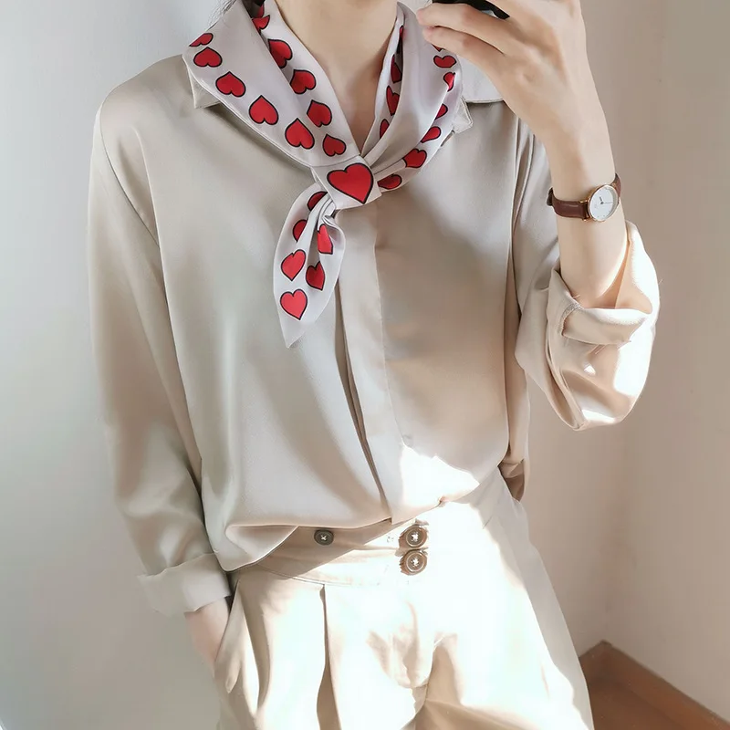 New Creative Perforated Small Scarves, Sweet Love Wild Temperament Imitation Silk Scarf women,Tie Bag Headband Decorative Scarf
New Creative Perforated Small Scarves, Sweet Love Wild Temperament Imitation Silk Scarf women,Tie Bag Headband Decorative Scarf