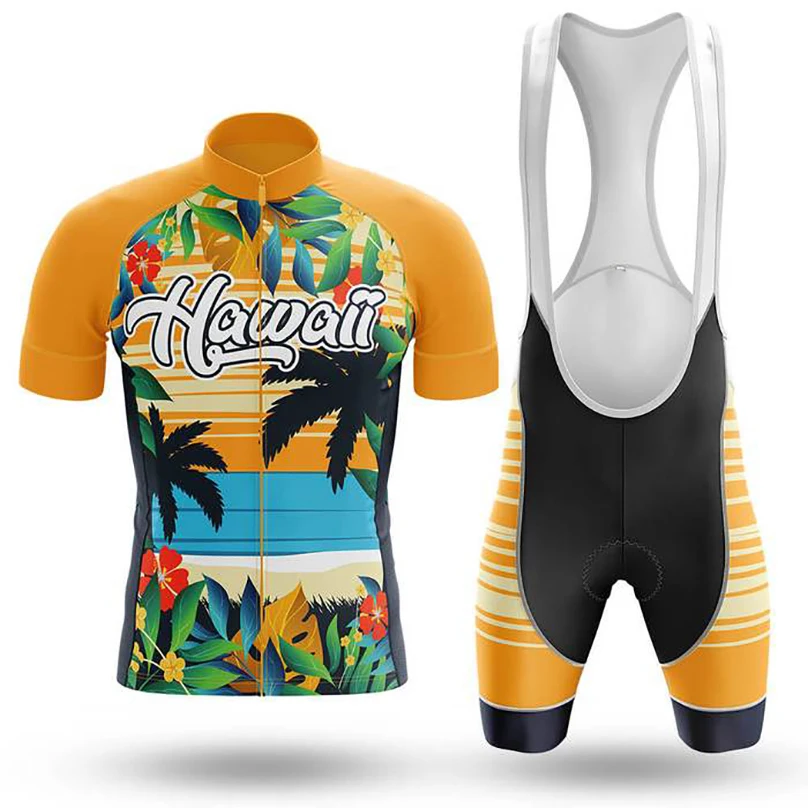 2021 Hawaii Men's Cycling Jersey Set Professional Cycling Clothing Quick Dry Summer Sleeved Cycling Shirt Bib Short Gel Pad
2021 Hawaii Men's Cycling Jersey Set Professional Cycling Clothing Quick Dry Summer Sleeved Cycling Shirt Bib Short Gel Pad