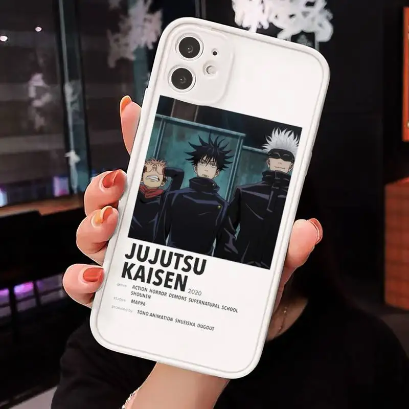 Jujutsu Kaisen Satoru Gojo anime Phone Case matte transparent For white iPhone 7 8 x xs xr 11 12 pro plus max mini Clear Funda
Jujutsu Kaisen Satoru Gojo anime Phone Case matte transparent For white iPhone 7 8 x xs xr 11 12 pro plus max mini Clear Funda