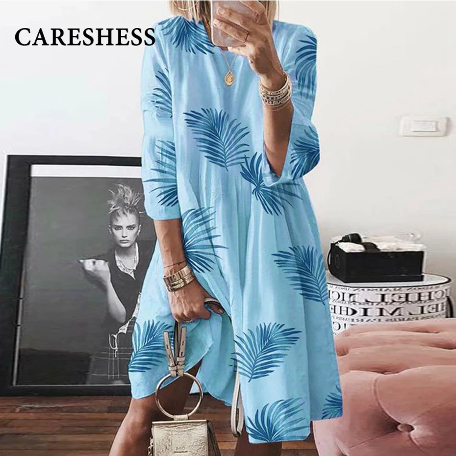 CARESHESS 2021 Summer Floral Print Dress Casua A-Line Dresses Elegant O-Neck Loose Mini Party Dresses Plus Size Dresses Women
CARESHESS 2021 Summer Floral Print Dress Casua A-Line Dresses Elegant O-Neck Loose Mini Party Dresses Plus Size Dresses Women