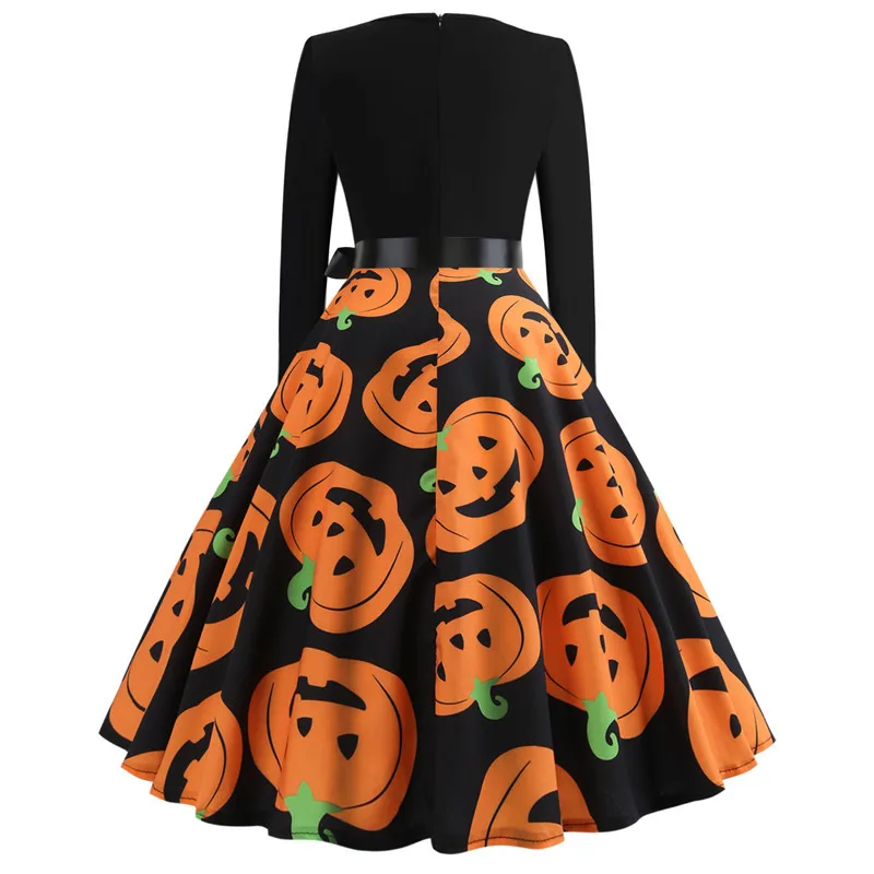 Fancy Pumpkin Halloween Womens Dress Long Sleeve Mid Length Princess Dress Ladies Costume Festival Party Christmas Robe Gift
Fancy Pumpkin Halloween Womens Dress Long Sleeve Mid Length Princess Dress Ladies Costume Festival Party Christmas Robe Gift