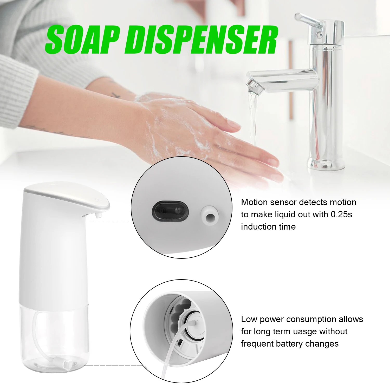 Touchless Foam Soap Dispenser Household Automatic Soap Dispenser Touchless Induction Sensor Soap Bottle
Touchless Foam Soap Dispenser Household Automatic Soap Dispenser Touchless Induction Sensor Soap Bottle