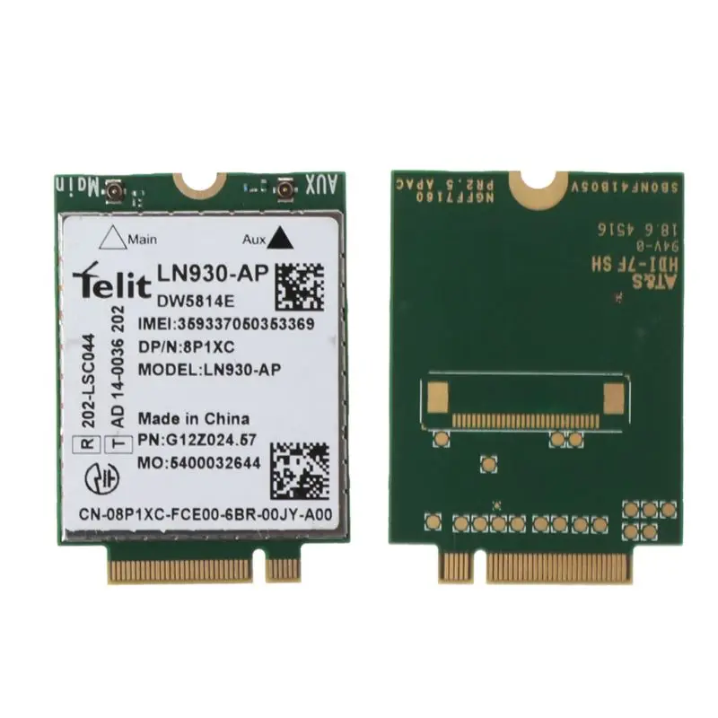 4G Module Wireless WiFi WLAN Card for Dell DW5814E LN930-AP WWAN 4G NGFF Card X6HA 
4G Module Wireless WiFi WLAN Card for Dell DW5814E LN930-AP WWAN 4G NGFF Card X6HA