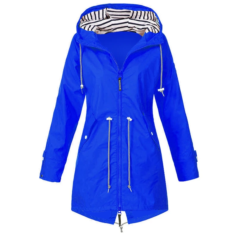 Women's Raincoat Jacket Coat Transition Jacket Sunset Long Autumn Winter Rain Coat Solid Color Hooded Zipper Outwear
Women's Raincoat Jacket Coat Transition Jacket Sunset Long Autumn Winter Rain Coat Solid Color Hooded Zipper Outwear