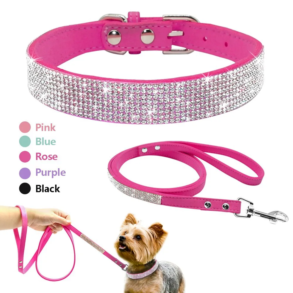 Rhinestone Dog Cat Collars Leather Pet Puppy Kitten Collar Walk Leash Lead For Small Medium Dogs Cats Chihuahua Pug Yorkie
Rhinestone Dog Cat Collars Leather Pet Puppy Kitten Collar Walk Leash Lead For Small Medium Dogs Cats Chihuahua Pug Yorkie