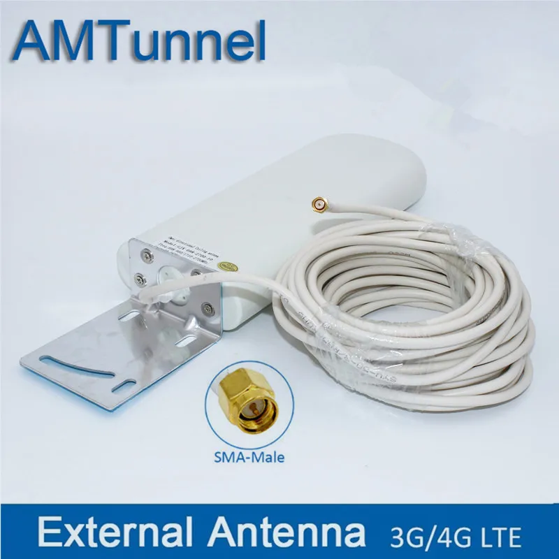 Wi Fi антенна 3G 4G lte маршрутизатор Антенна SMA Мужская Уличная с кабелем 10 м для