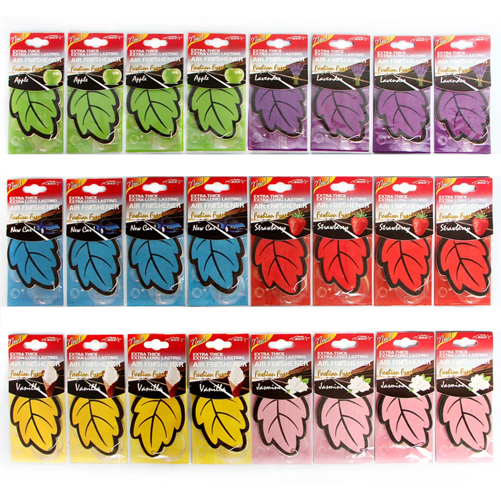 1pcs Paper Car Air Freshener Hanging Scented Fragrant Leaves Strawberry Apple Lavender Jasmine Interior Decoration Car Accessory
1pcs Paper Car Air Freshener Hanging Scented Fragrant Leaves Strawberry Apple Lavender Jasmine Interior Decoration Car Accessory