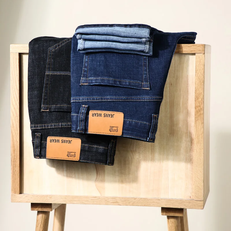SHAN BAO men's fitted jeans classic business casual brand clothing 2021 spring youth fashion slim straight cotton stretch jeans
SHAN BAO men's fitted jeans classic business casual brand clothing 2021 spring youth fashion slim straight cotton stretch jeans