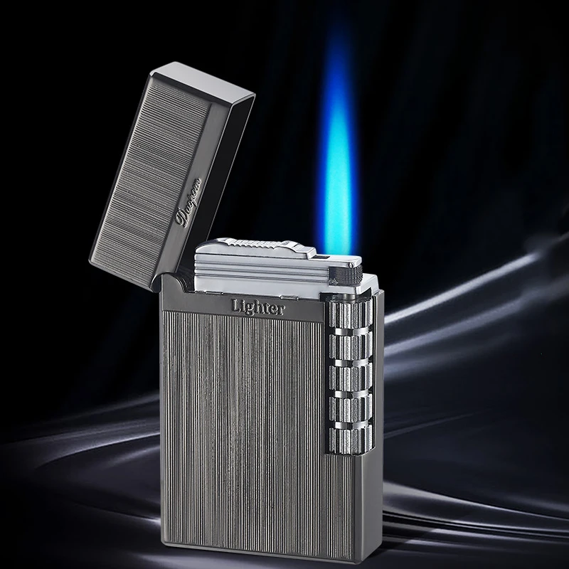 Metal Cigar Smoking Lighters Cigarettes Accessories Flint Gas Butane Lighter Square Side Slip Wheel Mini Lighters Firestone Loud 
Metal Cigar Smoking Lighters Cigarettes Accessories Flint Gas Butane Lighter Square Side Slip Wheel Mini Lighters Firestone Loud