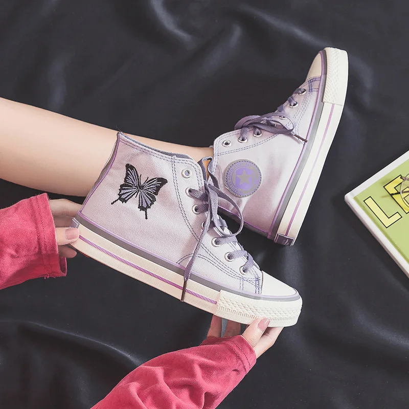 Spring and Autumn High-top Purple Canvas Shoes Female Port Style Wild 2020 Explosive Student Shoes
Spring and Autumn High-top Purple Canvas Shoes Female Port Style Wild 2020 Explosive Student Shoes