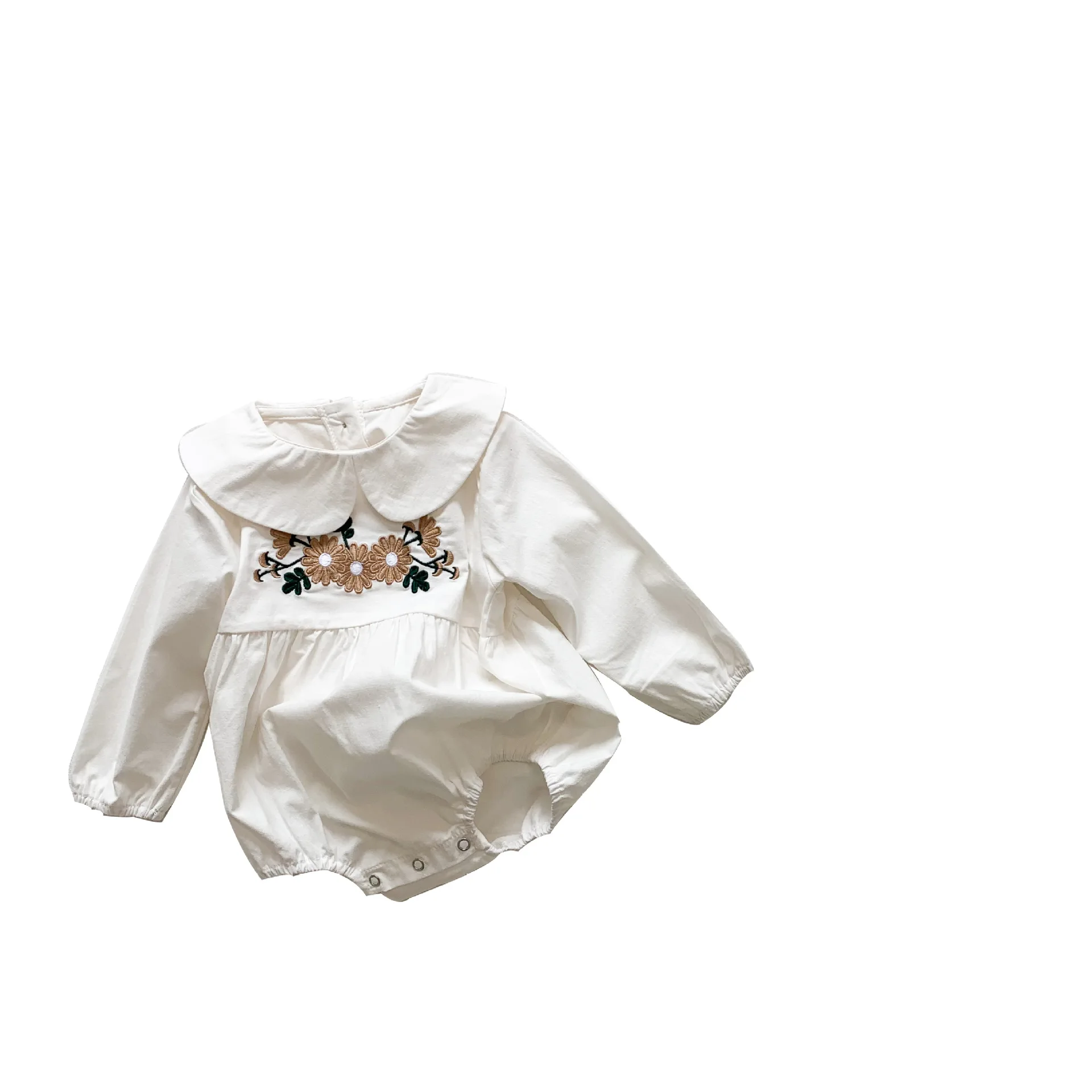 Spring New Baby Clothes Korean Embroidered Girls Flower Long Sleeve Lapel Cute Romper Infant Jumpsuit
Spring New Baby Clothes Korean Embroidered Girls Flower Long Sleeve Lapel Cute Romper Infant Jumpsuit