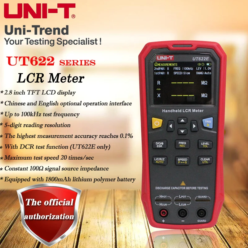 UNI-T UT622E/C/A high-precision handheld LCR Meter; industrial component parameter inductance resistance capacitance tester
UNI-T UT622E/C/A high-precision handheld LCR Meter; industrial component parameter inductance resistance capacitance tester