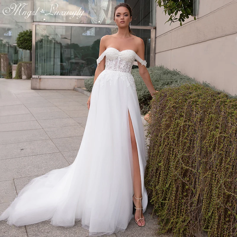 Luxury A-Line Wedding Sleeveless 3D Three-dimensional Applique Charming Gowns Tube Top Backless Sexy High Split
Luxury A-Line Wedding Sleeveless 3D Three-dimensional Applique Charming Gowns Tube Top Backless Sexy High Split