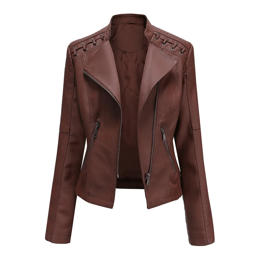 Punk Streetwear Faux Leather Jacket Women Harajuku Zipper Motorcycle Biker Slim Fit Jackets Coats Ladies Stand Collar Outerwear
Punk Streetwear Faux Leather Jacket Women Harajuku Zipper Motorcycle Biker Slim Fit Jackets Coats Ladies Stand Collar Outerwear
