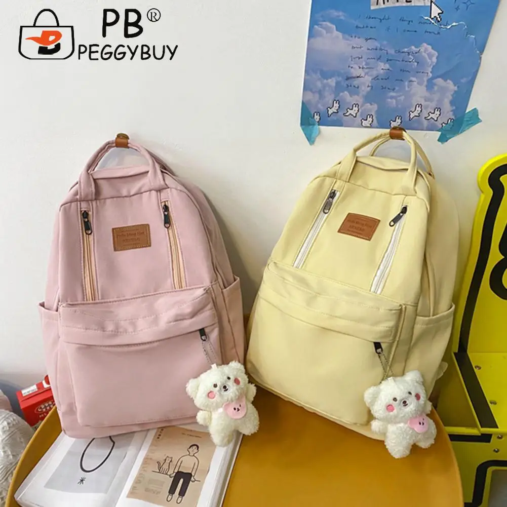 Causual All-match Students Nylon Solid Color Zipper Backpack Preppy Style Fashion Multi-pocket Big Capacity Shoudler School Bags
Causual All-match Students Nylon Solid Color Zipper Backpack Preppy Style Fashion Multi-pocket Big Capacity Shoudler School Bags