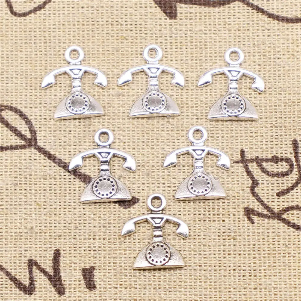 old-fashioned Telephone Charms Supplies For Jewelry Making Kit Antique Silver Color 40pcs 16x14mm
old-fashioned Telephone Charms Supplies For Jewelry Making Kit Antique Silver Color 40pcs 16x14mm
