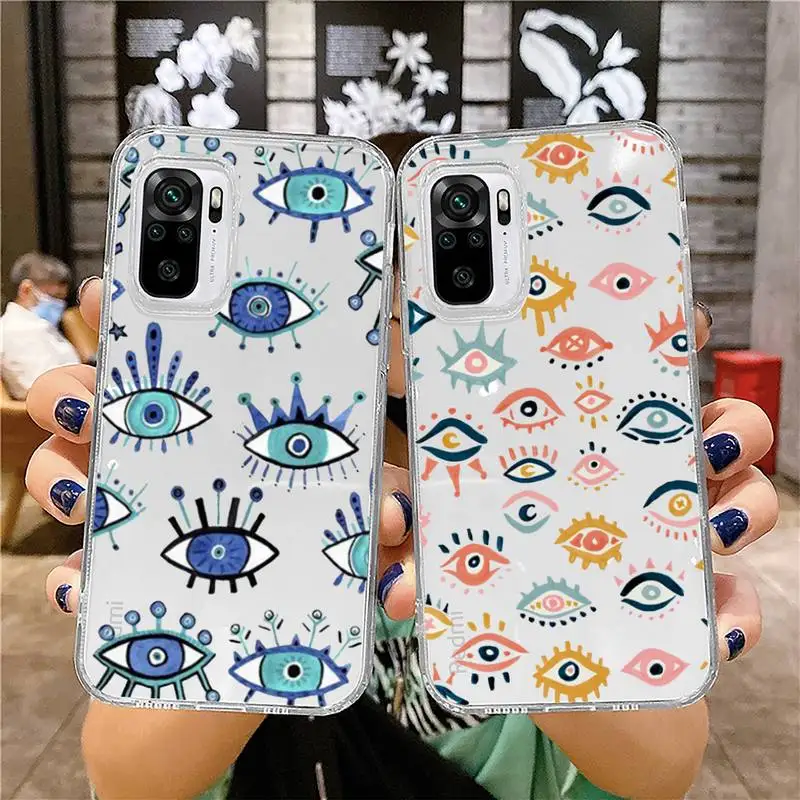 pink blue Evil Eye Phone Case Transparent for Xiaomi redmi note x f poco 10 11 9 7 8 3 i t s pro cover shell coque
pink blue Evil Eye Phone Case Transparent for Xiaomi redmi note x f poco 10 11 9 7 8 3 i t s pro cover shell coque