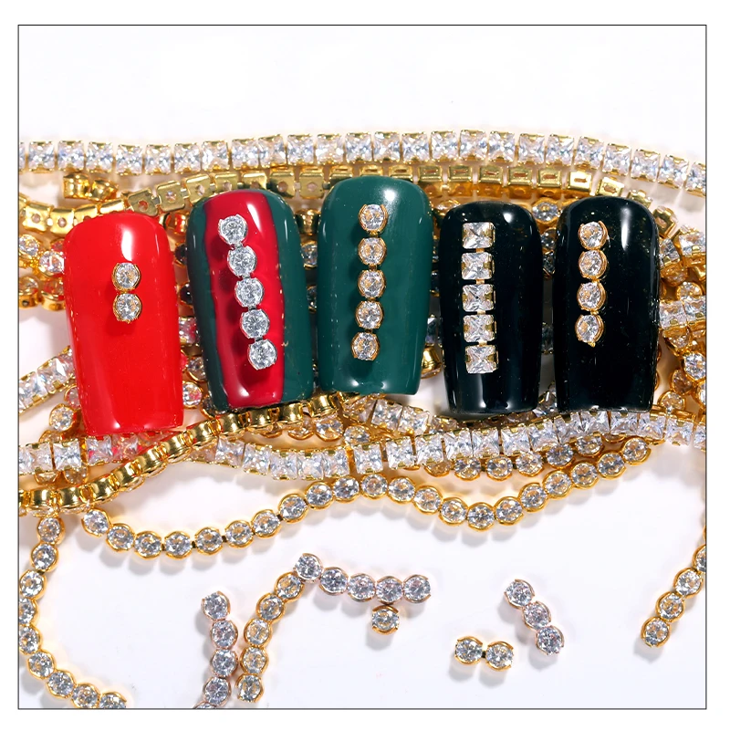 2021 Nails Art Chain Buckle Metal Chain Fashion Light Luxury Rhinestone Gold and Silver Nails Decorations DIY Charm Salon Supply
2021 Nails Art Chain Buckle Metal Chain Fashion Light Luxury Rhinestone Gold and Silver Nails Decorations DIY Charm Salon Supply