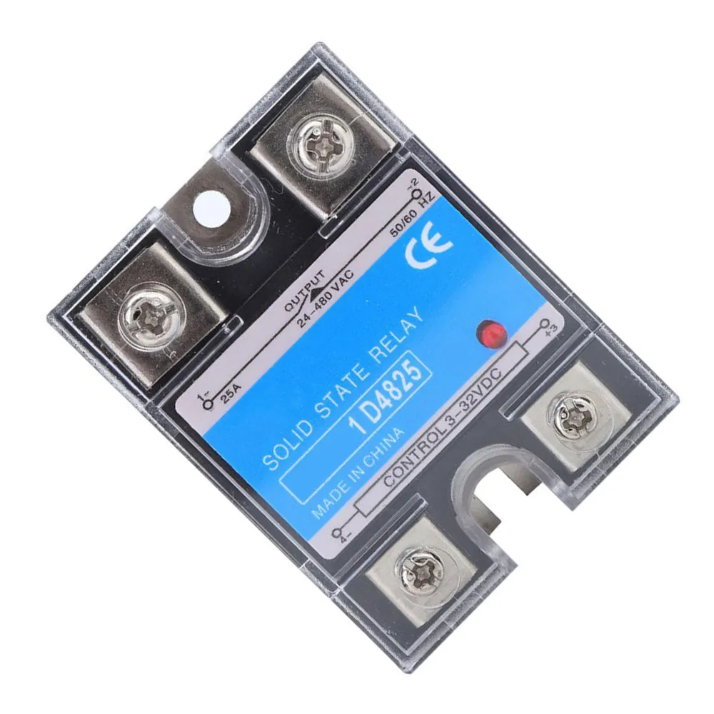 New D4825 Single Phase Solid State Relay SSR 25A DC 3-32V AC 24-480V High Quality And Durable Metal/plastic
New D4825 Single Phase Solid State Relay SSR 25A DC 3-32V AC 24-480V High Quality And Durable Metal/plastic