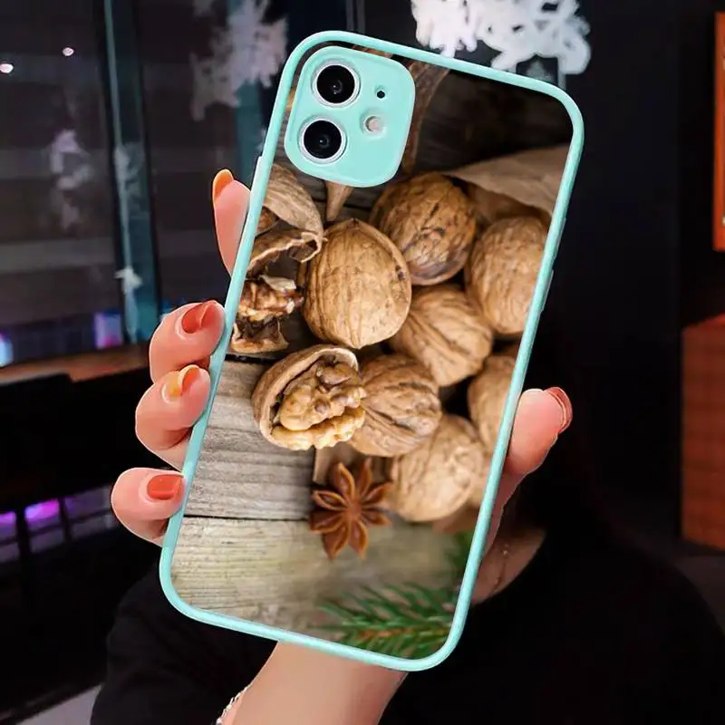 walnut Phone Case For iPhone 12 11 Mini Pro XR XS Max 7 8 Plus X Matte transparent blue Back Cover 
walnut Phone Case For iPhone 12 11 Mini Pro XR XS Max 7 8 Plus X Matte transparent blue Back Cover