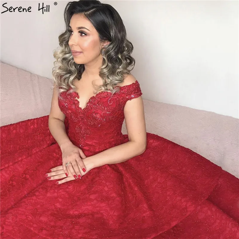 Дубайское красное винтажное свадебное платье 2019 роскошное Расшитое пайетками