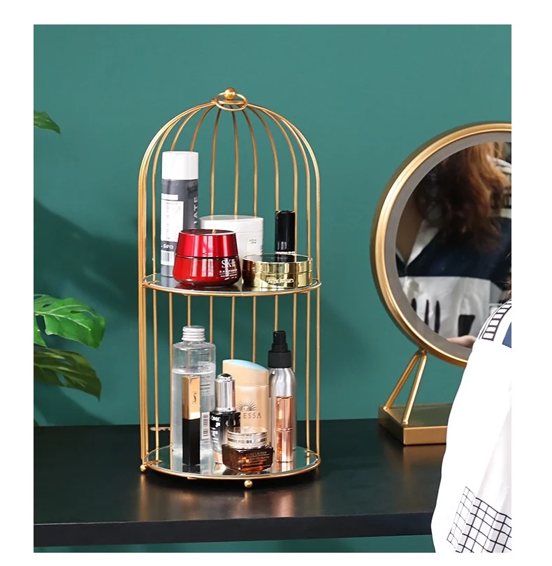 Nordic Art Makeup Organizer 2 Layers Jewelry Box Cosmetic Organizer Bird Cage Lipstick Perfume Shelf Holder Bathroom Organizer
Nordic Art Makeup Organizer 2 Layers Jewelry Box Cosmetic Organizer Bird Cage Lipstick Perfume Shelf Holder Bathroom Organizer