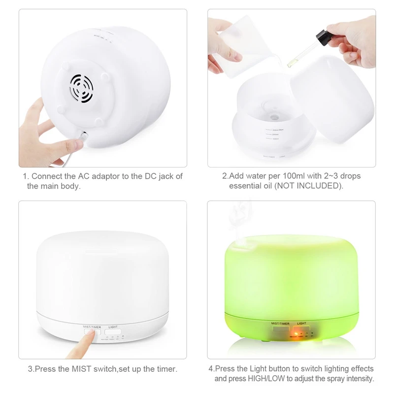 300Ml Remote Control Ultrasonic Air Aroma Humidifier with 7 Color LED Lights Electric Aromatherapy Essential Oil Aroma Diffuser
300Ml Remote Control Ultrasonic Air Aroma Humidifier with 7 Color LED Lights Electric Aromatherapy Essential Oil Aroma Diffuser
