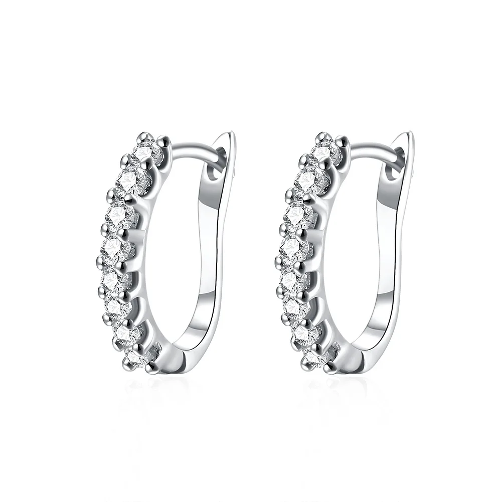 Hoop Earrings 2021 Trend Fashion Inlaid 8 Zircon Earrings Round Ear Cuffs White Gold Plated
Hoop Earrings 2021 Trend Fashion Inlaid 8 Zircon Earrings Round Ear Cuffs White Gold Plated