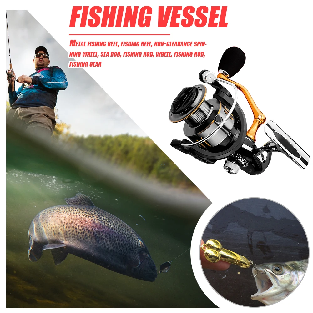 8kg Max Drag Fishing Reel for Freshwater 5.2:1 Speed Ratio Metal Line Cup Spool Lure Spinning Wheel Fishing Tackle Accessories 
8kg Max Drag Fishing Reel for Freshwater 5.2:1 Speed Ratio Metal Line Cup Spool Lure Spinning Wheel Fishing Tackle Accessories
