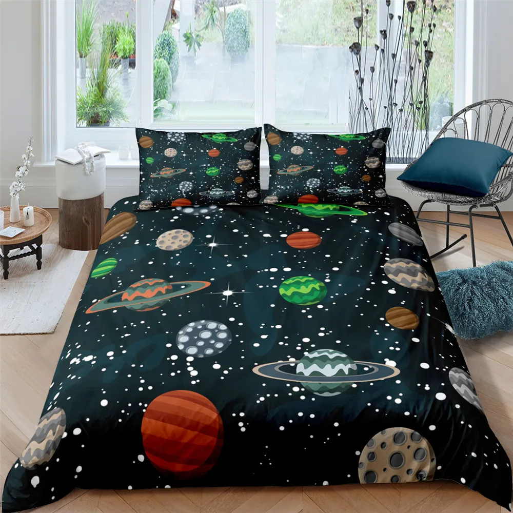 Bedding Comforter Cover Set Queen Twin Full Planet Space Printed Duvet Cover Soft Polyester Home Decor For Teens Kids Boy
Bedding Comforter Cover Set Queen Twin Full Planet Space Printed Duvet Cover Soft Polyester Home Decor For Teens Kids Boy