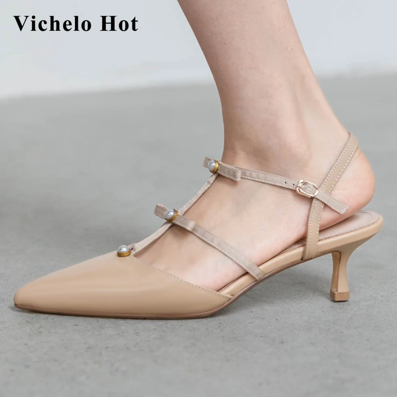 Vichelo Hot 2020 new arrival summer sandals pointed toe high heels bowtie pearl princess style young lady dating shoes women L01
Vichelo Hot 2020 new arrival summer sandals pointed toe high heels bowtie pearl princess style young lady dating shoes women L01