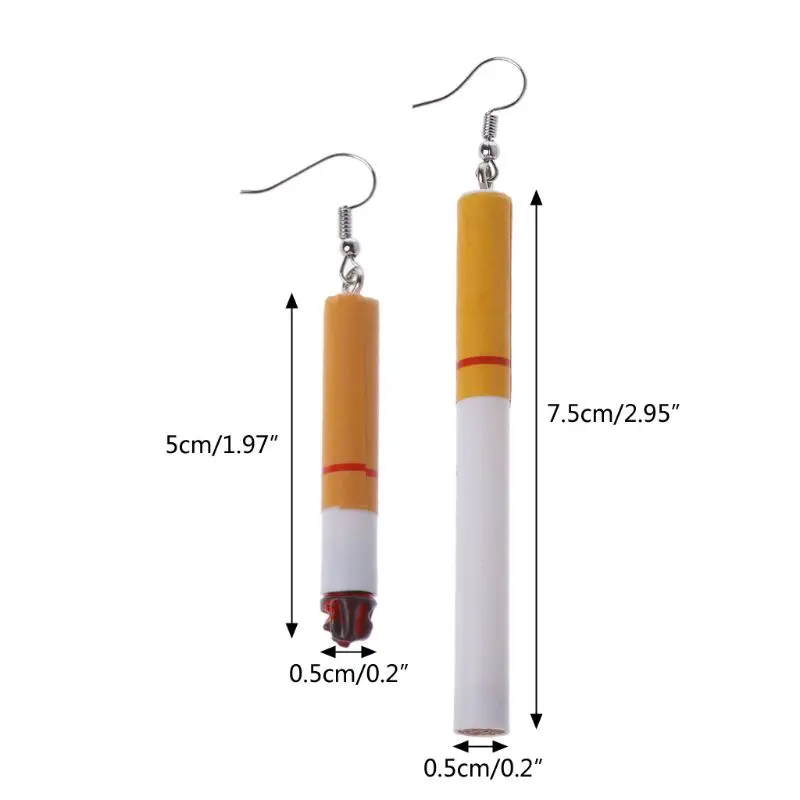 New Women Earrings Simulation Cigarette Butts Acrylic Resin Earrings Wacky Fun Lady Fashion Jewelry Accessories
New Women Earrings Simulation Cigarette Butts Acrylic Resin Earrings Wacky Fun Lady Fashion Jewelry Accessories
